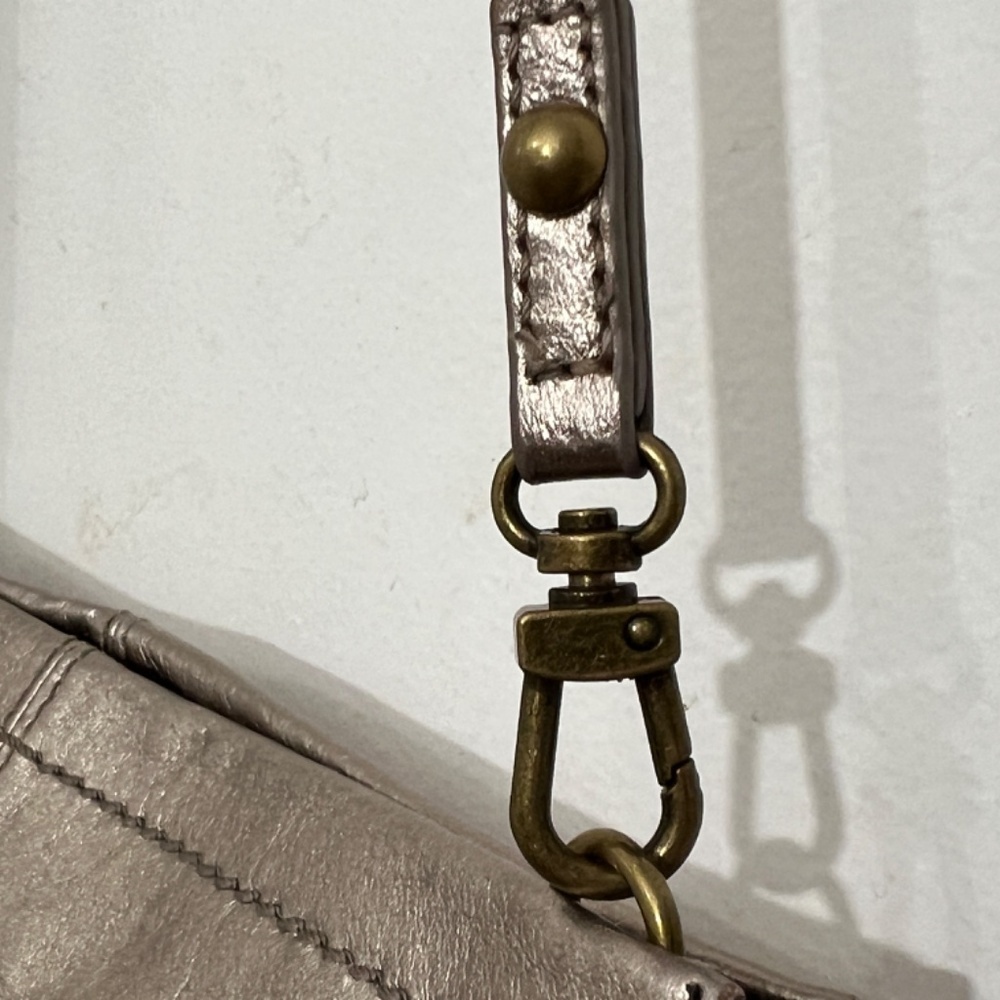 The Sak Bag gunmetal color Purse Crossbody Or Clutch with multicolor interior - Picture 4 of 15